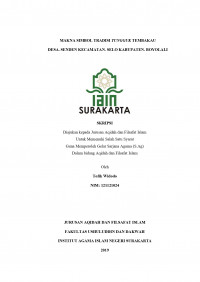 MAKNA SIMBOLIK TRADISI TUNGGUK TEMBAKAU DS. SENDEN KEC. SELO KAB. BOYOLALI