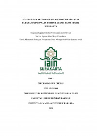 Adaptasi dan Akomodasi dalam Komunikasi Antar Budaya Mahasiswa di Institut Agama Islam Negeri Surakarta