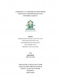 TAFSIR SURAT AL-FATIHAH KH. SYA`RONI AHMADI: STUDI TENTANG METODE PELISANAN DAN PENAFSIRAN AL-QUR`AN