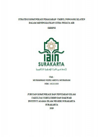 Strategi Komunikasi Pemasaran Umbul Ponggok Klaten dalam Meningkatkan Citra Wisata Air