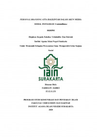 Personal Branding Atta Halilintar Dalam Akun Media Sosial Instagram @attahalilintar