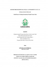 KONSEP DIRI MUKMIN DALAM Q.S. AL-MUKMINUN AYAT 1-11 DI KALANGAN MUALAF (STUDI KASUS TERHADAP KOMUNITAS MUALAF CENTER SOLO)