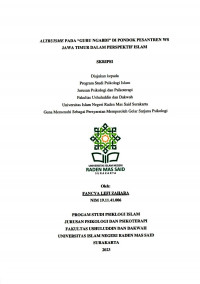 Altruisme Pada “Guru Ngabdi” Di Pondok Pesantren WS Jawa Timur Dalam Perspektif Islam