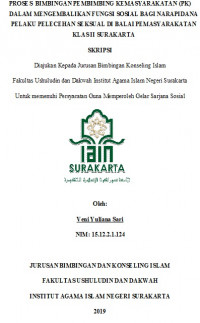 PROSES BIMBINGAN PEMBIMBING KEMASYARAKATAN (PK) DALAM MENGEMBALIKAN FUNGSI SOSIAL BAGI NARAPIDANA PELAKU PELECEHAN SEKSUAL DI BALAI PEMASYARAKATAN KLAS II SURAKARTA