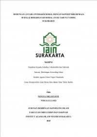 Hubungan Antara Interaksi Sosial Dengan Konsep Diri Remaja Di Balai Rehabilitasi Sosial Anak Taruna Yodha Sukoharjo