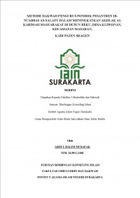 Metode Dakwah Pengurus Pondok Ibnu Abbas As Salafy dalam Meningkatkan Akhlak Al Karimah di Masyarakat (Studi Kasus di Dusun Beku Desa Kliwonan, Kecamatan Masaran Kabupaten Sragen)