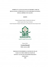 BIMBINGAN AGAMA ISLAM DALAM MEMBINA AKHLAK REMAJA DI BALAI PERLINDUNGAN DAN REHABILITASI SOSIAL REMAJA (BPRSR) YOGYAKARTA